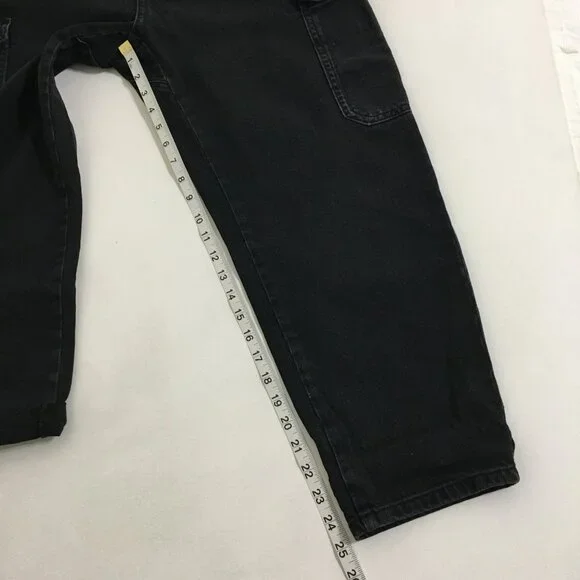 ZARA High Waist Baggy Fit Paper Bag Carrot Leg Ankle Rigid Black Womens 6 - Picture 16 of 16